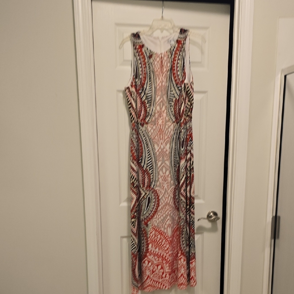 London Style Pink and Black Halter Sheath Maxi Dress